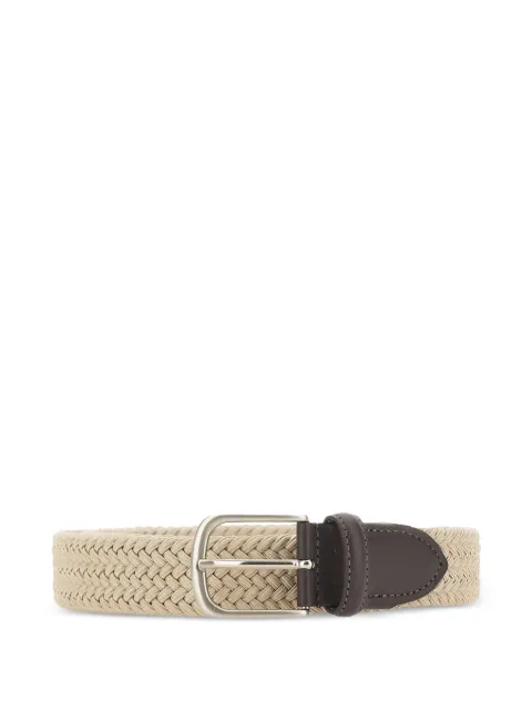 ALBERTO LUTI ceinture tressée à détails en cuir