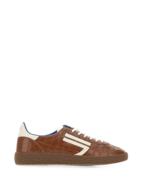 Puraai Pecan croc-effect sneakers