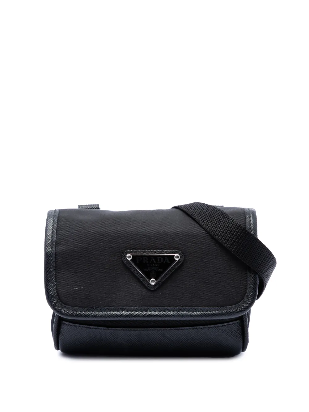 Prada Pre-Owned 2013-2026 Re Nylon and Saffiano Pouch crossbody bag - Nero