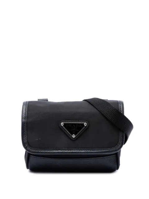 Prada Pre-Owned bandolera Pouch de Re-Nylon y piel Saffiano 2013-2026
