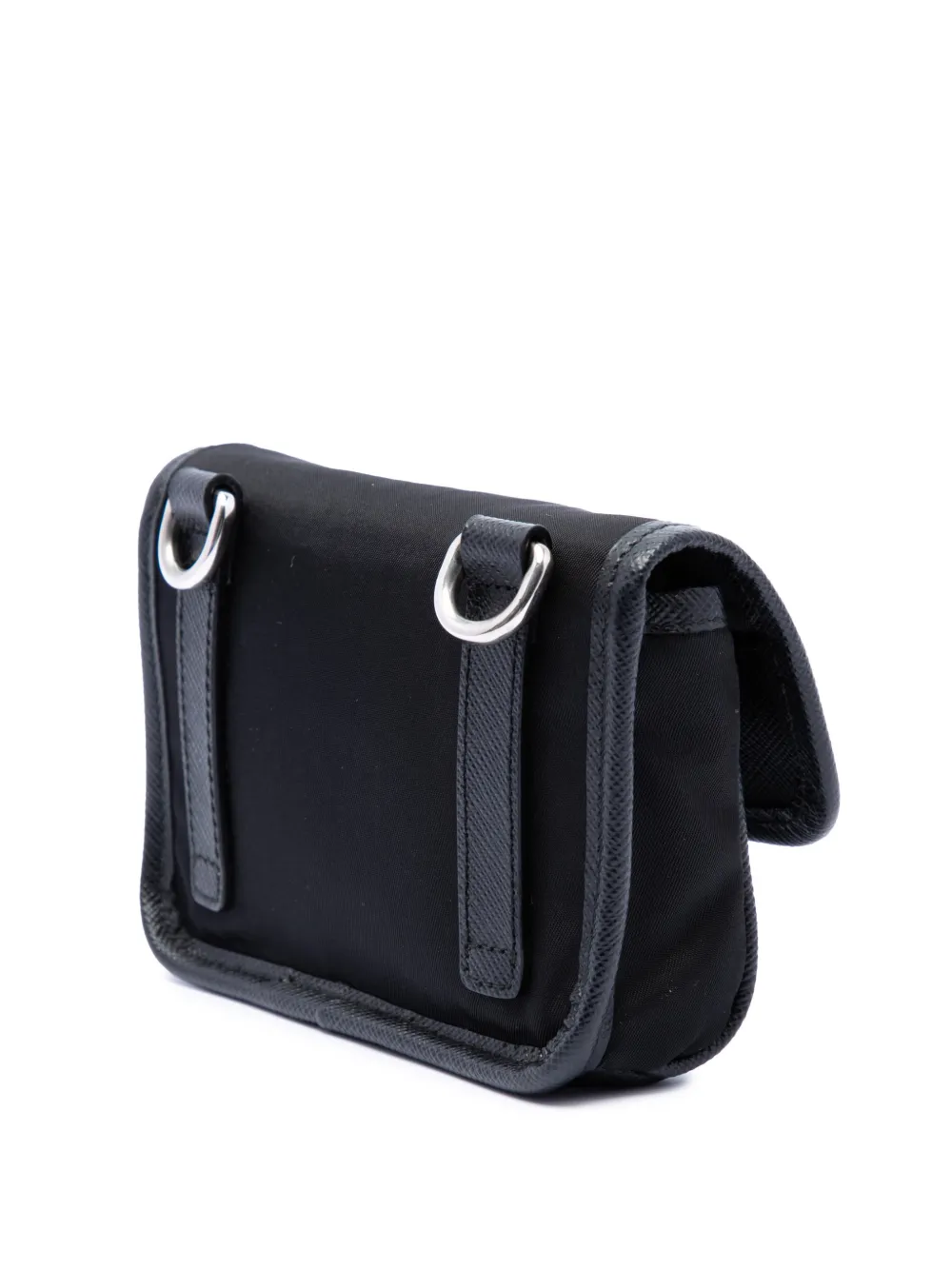 Prada Pre-Owned 2013-2026 Re Nylon and Saffiano crossbodytas Zwart