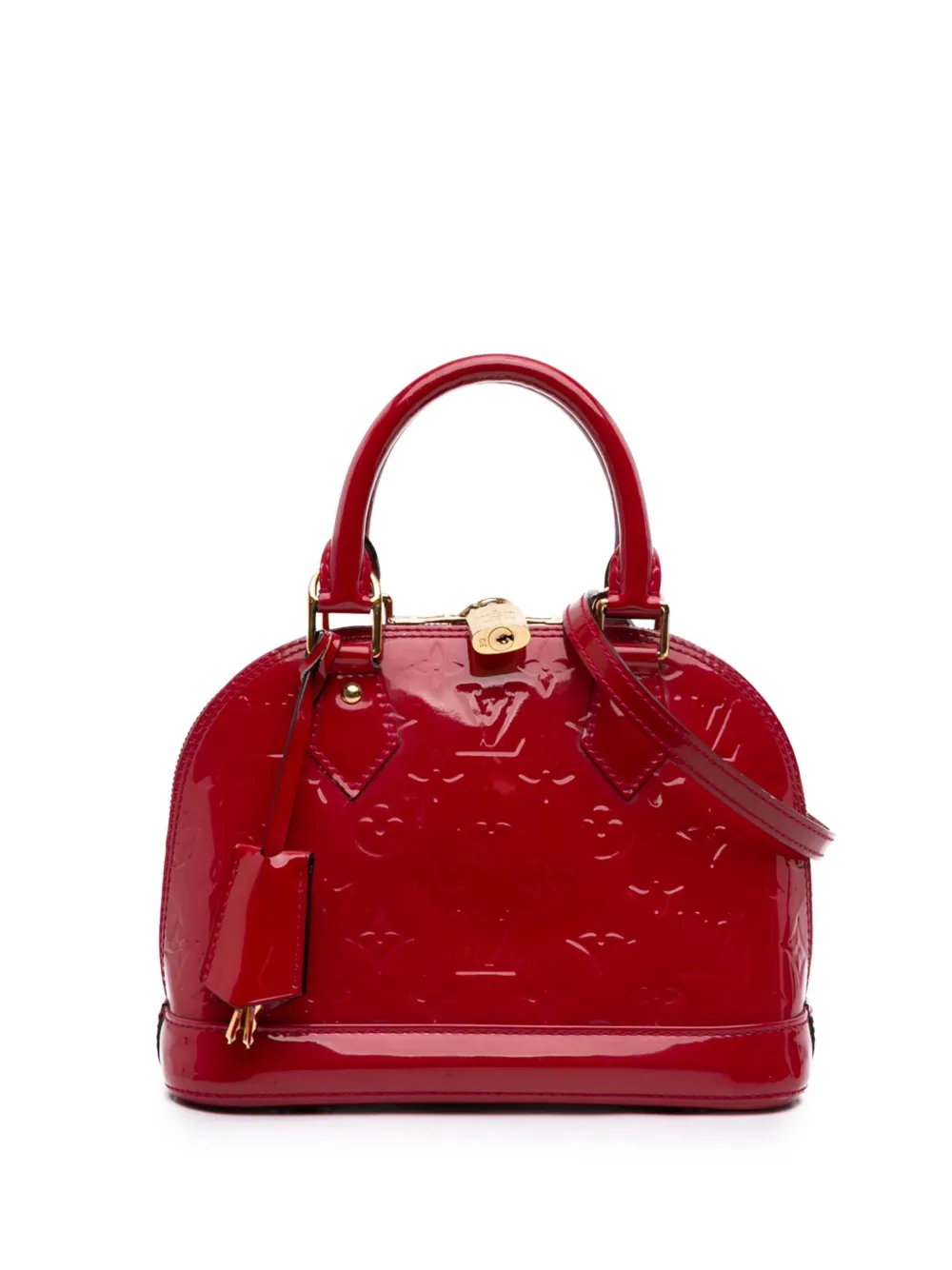 Louis Vuitton Pre-Owned 2015 Monogram Vernis Alma BB Satteltasche - Rot