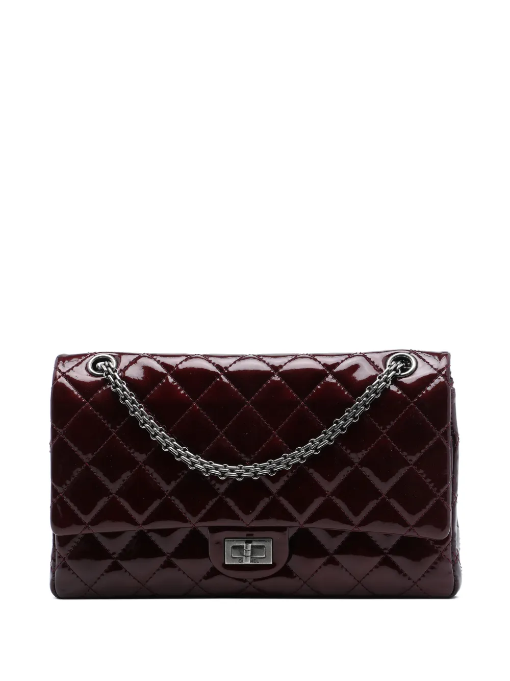 CHANEL Pre-Owned 2010-2011 Quilted Patent Reissue 2.55 Double Flap 226 shoulder bag - Rosso