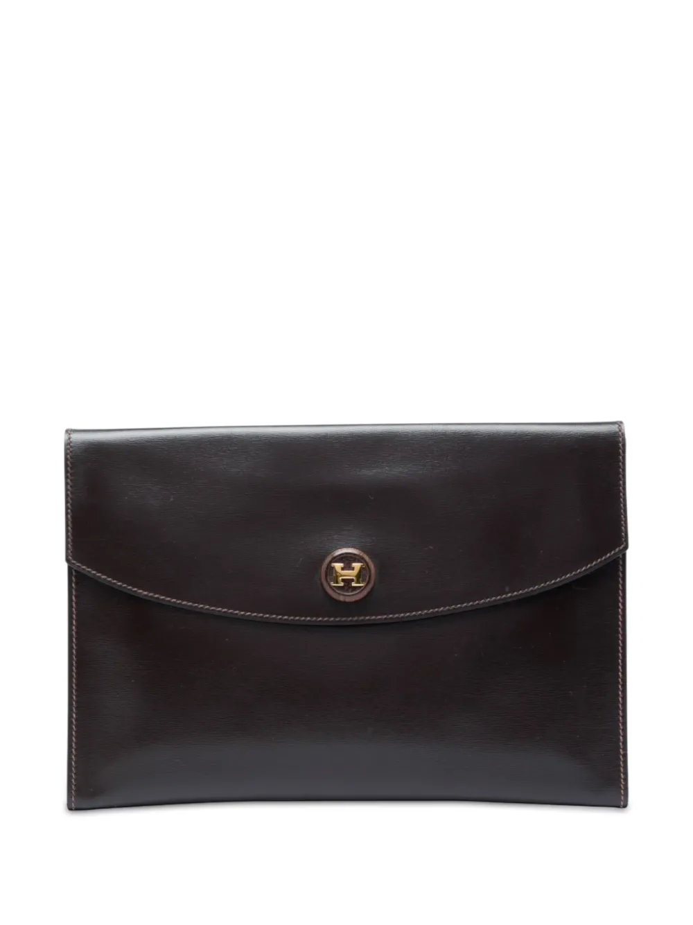 Hermès Pre-Owned 1980-2010 Box Calf Rio Pochette clutch bag - Marrone