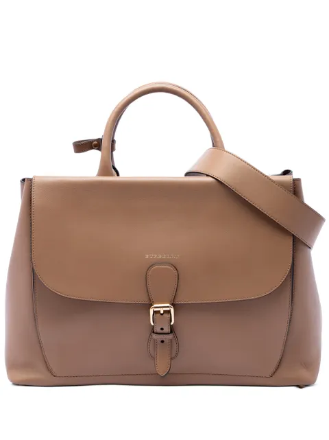 Burberry Pre-Owned 2000-2017 Large Bonded Leather Saddle Handle Bag satchel