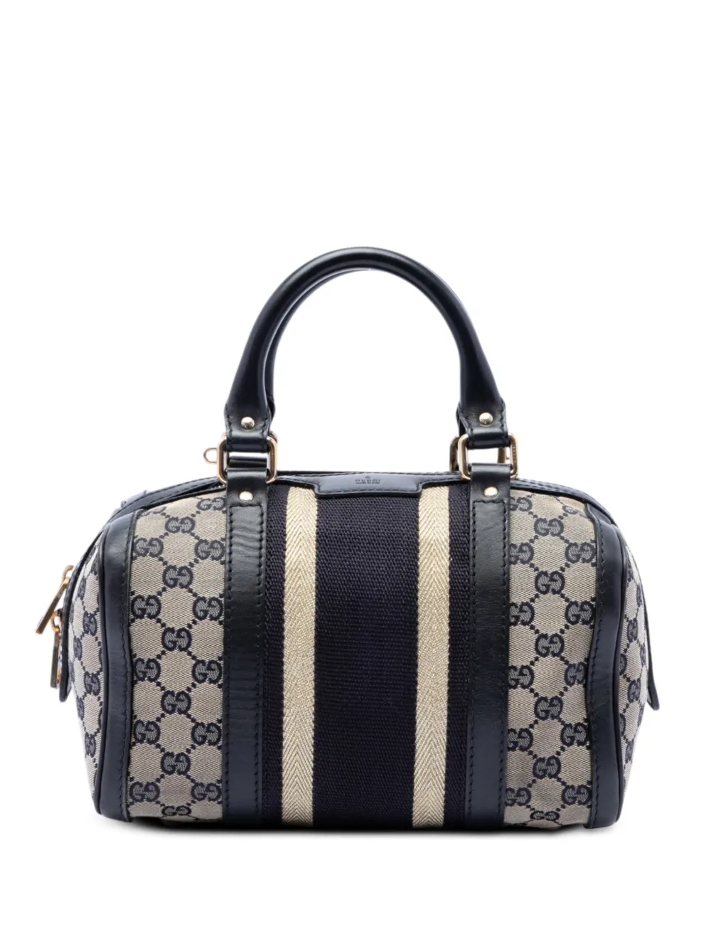 Gucci Pre-Owned 2016-2026 Small GG Canvas Web Joy Boston Bag satchel - Blu