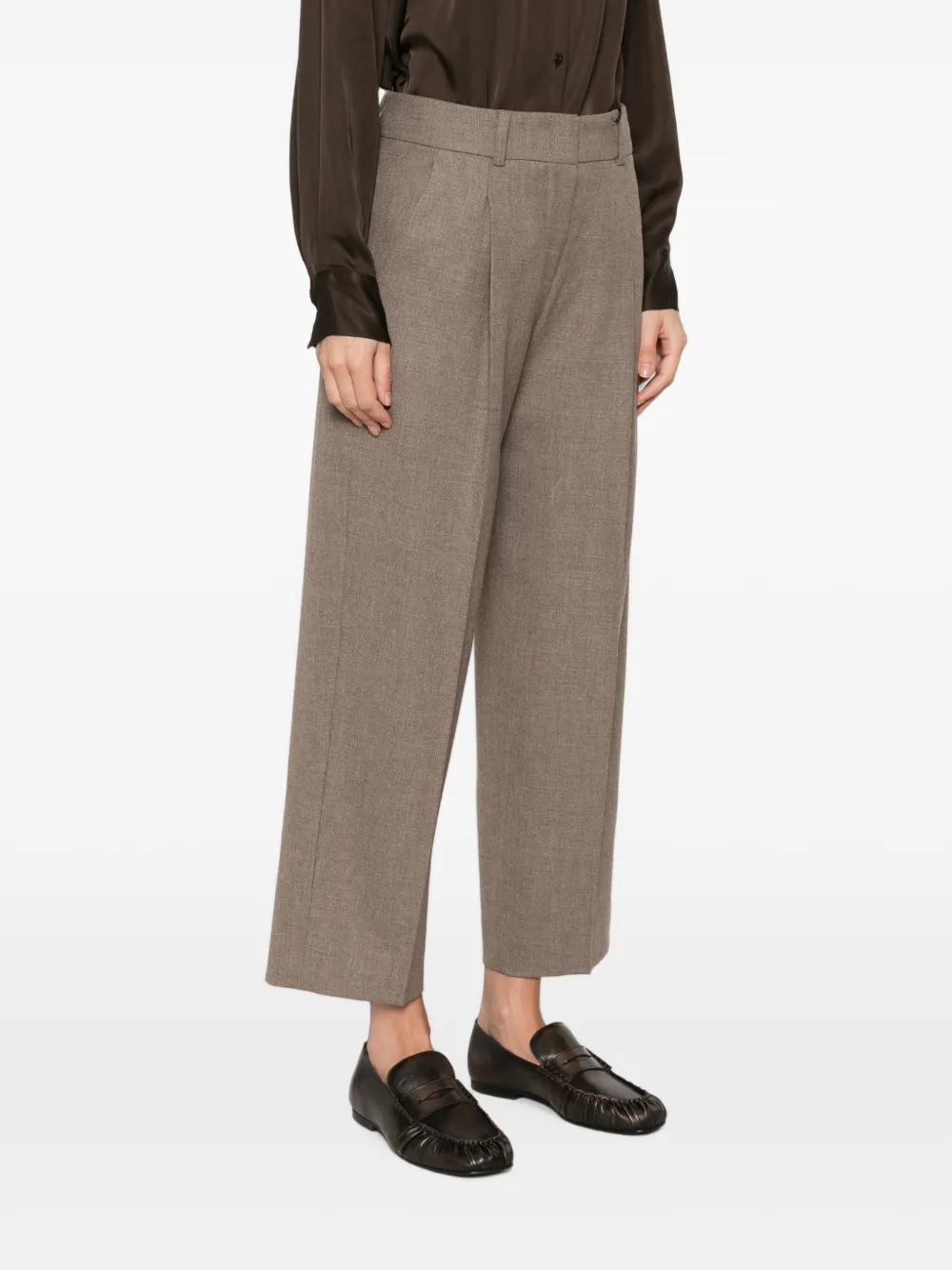 Seductive Sloanne geplooide broek Bruin