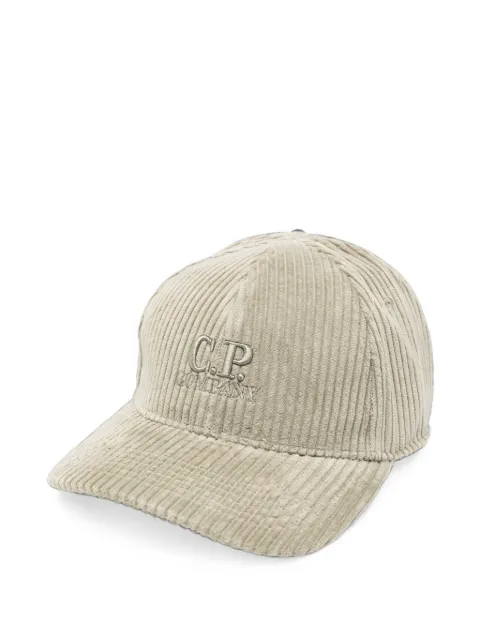 C.P. Company logo-embroidered corduroy cap