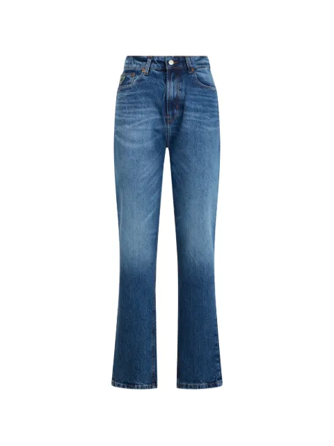 LOIS JEANS logo-patch whiskered jeans
