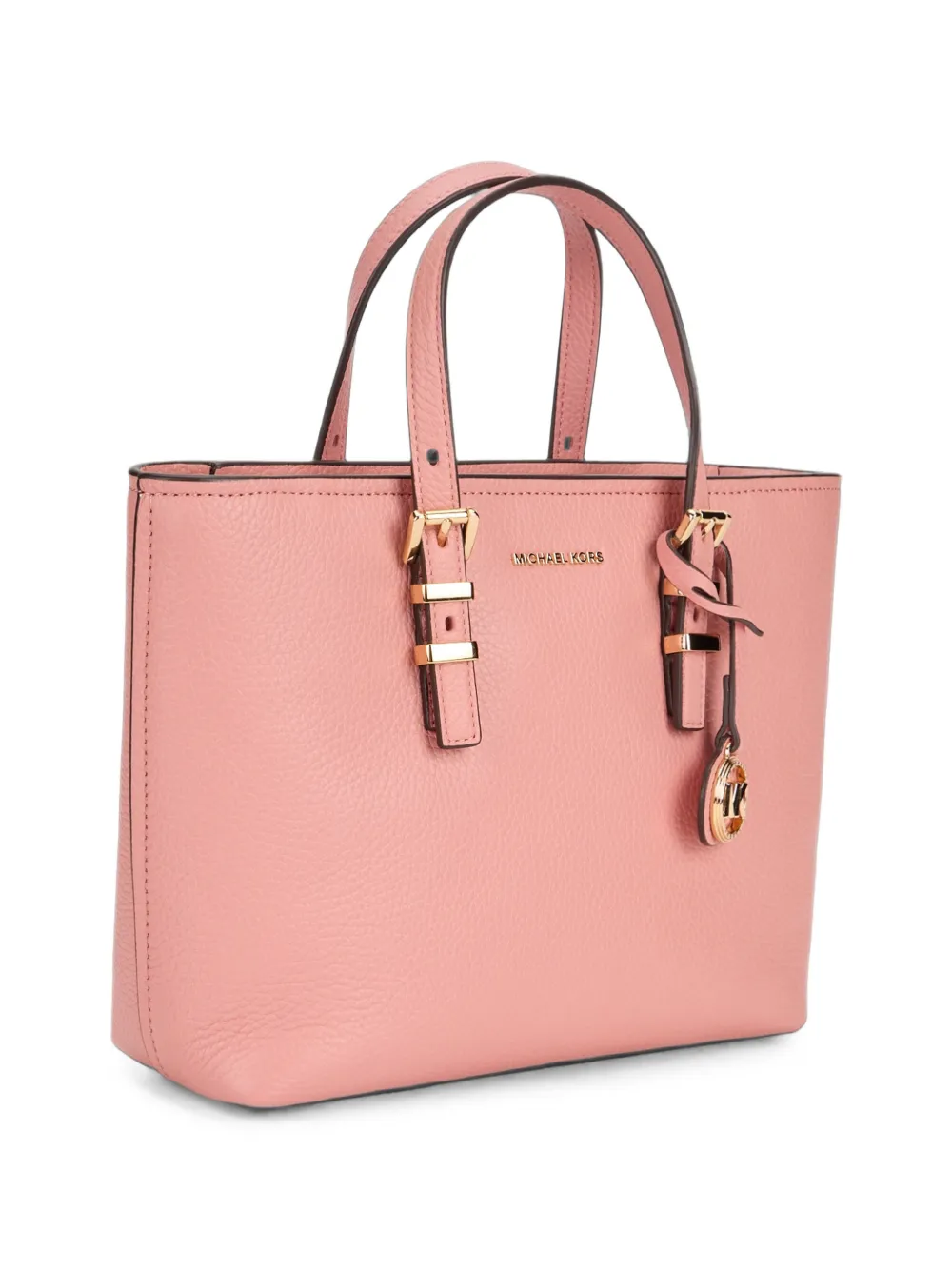 Michael Kors Shopper met gespdetail en logohanger Roze