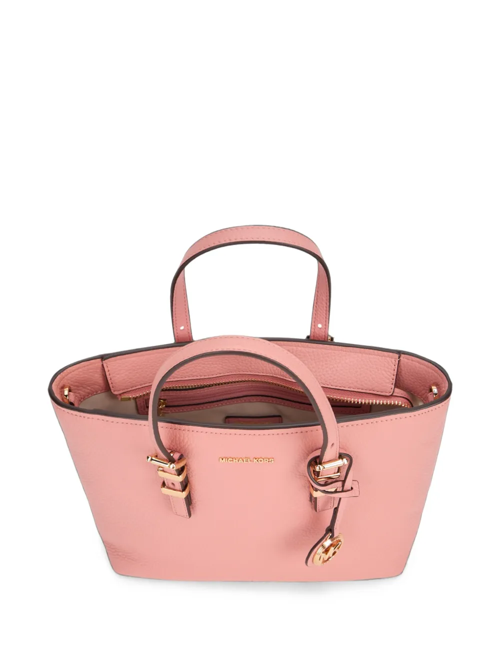 Michael Kors Shopper met gespdetail en logohanger Roze