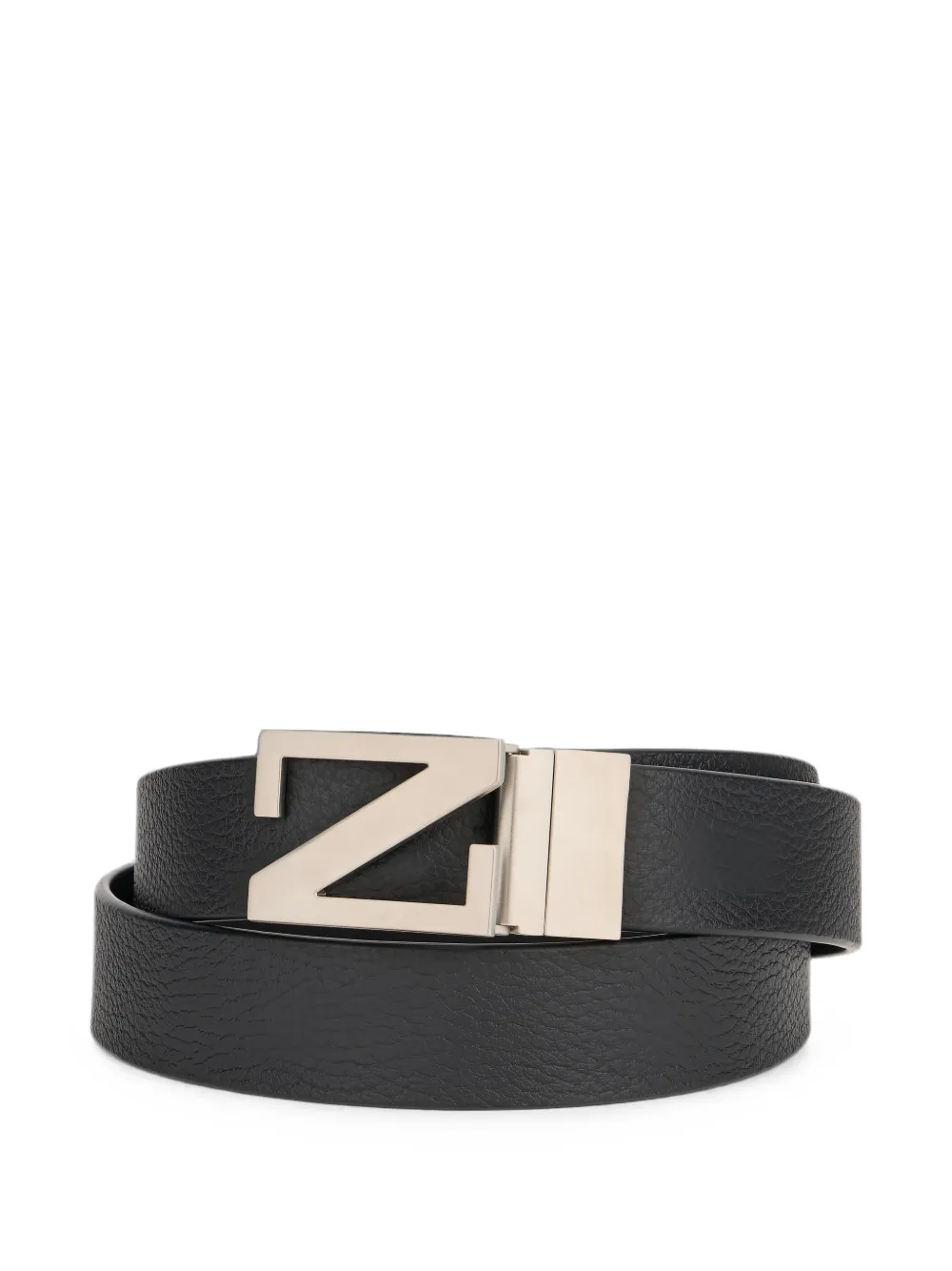 Zegna black reversible leather belt