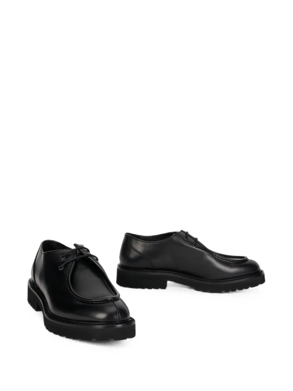 Doucal's lace-up leather shoes Zwart