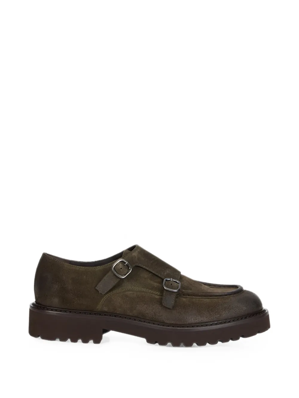 Doucal's double-strap monk shoes - Marrone