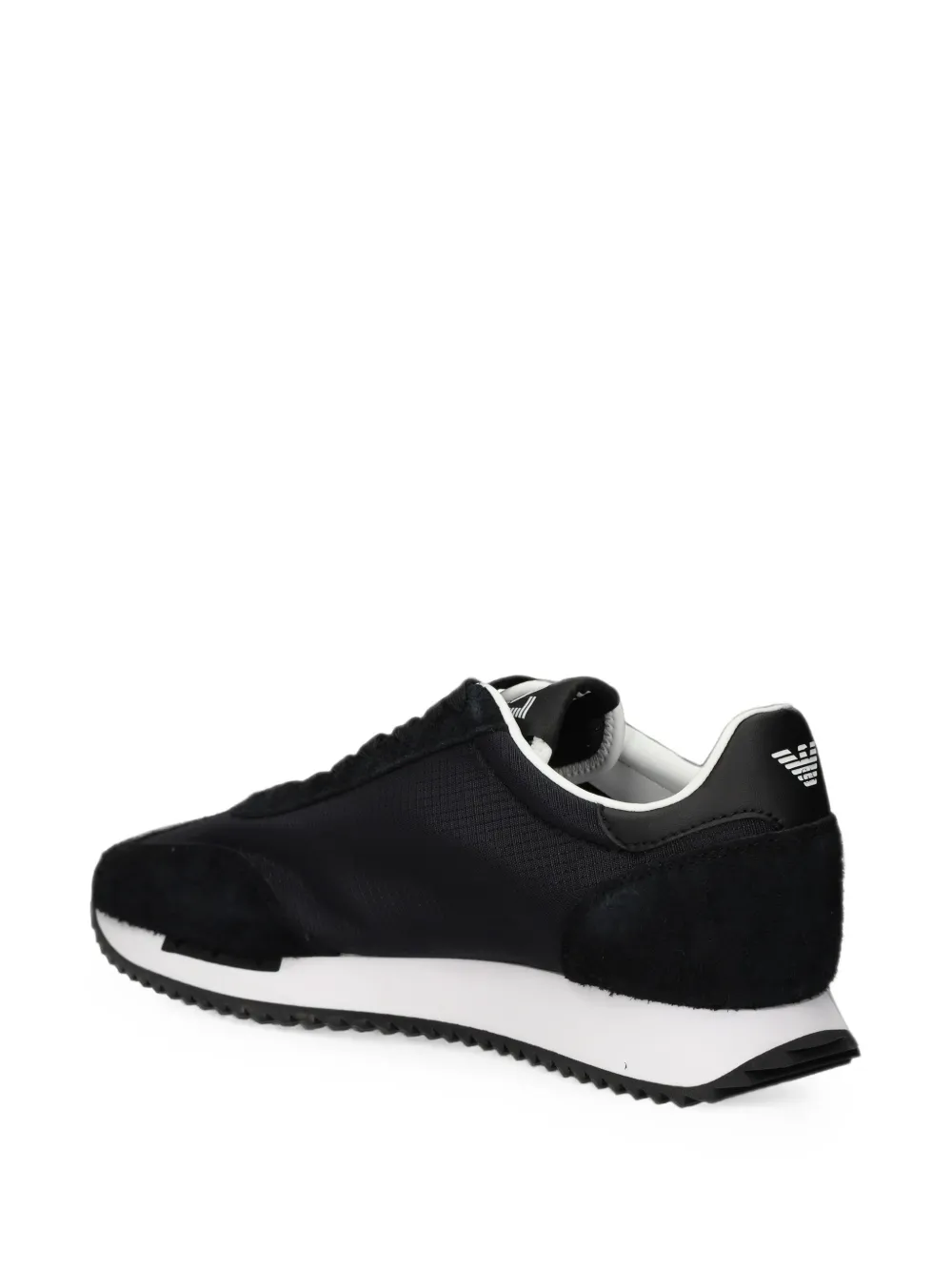 Ea7 Emporio Armani logo-print panelled sneakers Zwart