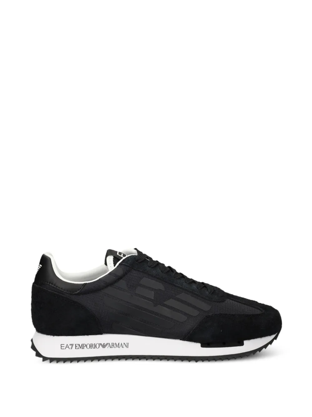 Ea7 Emporio Armani logo-print panelled sneakers Zwart