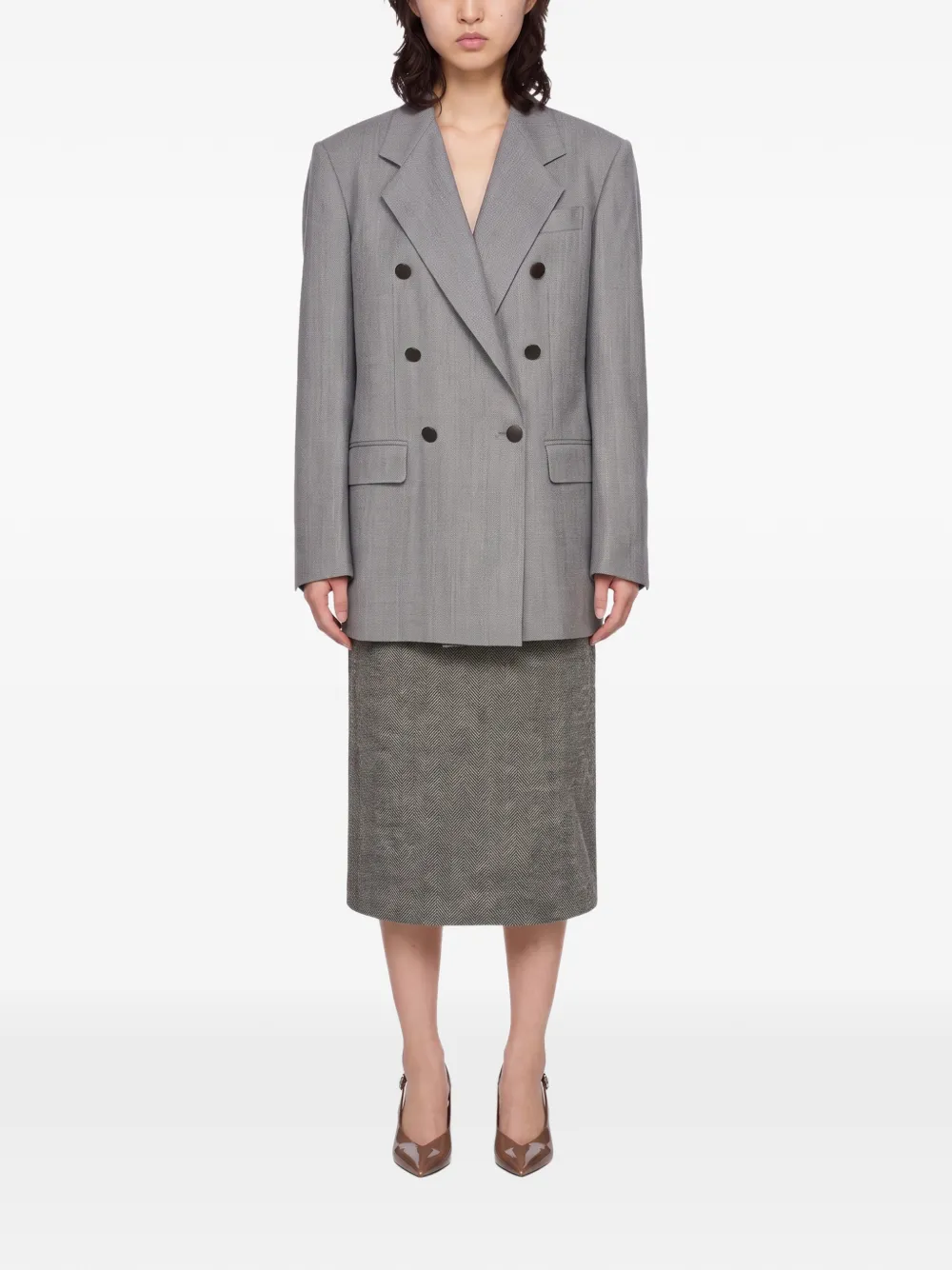 Tagliatore Loreley double-breasted blazer Grijs