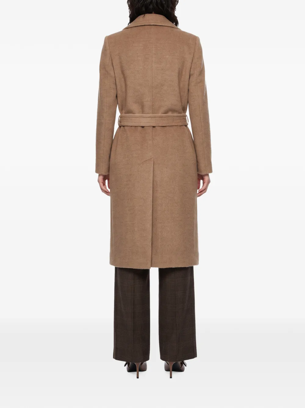 Tagliatore Molly belted notch-lapel coat Bruin