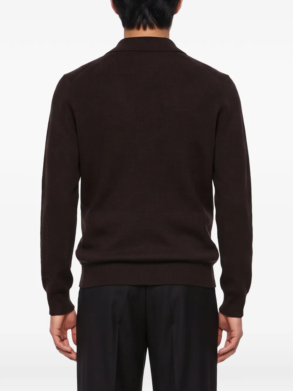 Tagliatore Zayn long-sleeve polo shirt Bruin
