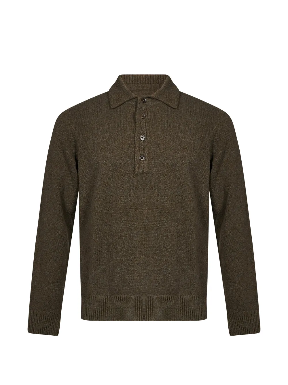 Zegna long-sleeve polo shirt Groen