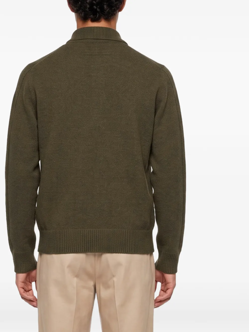 Zegna long-sleeve polo shirt Groen