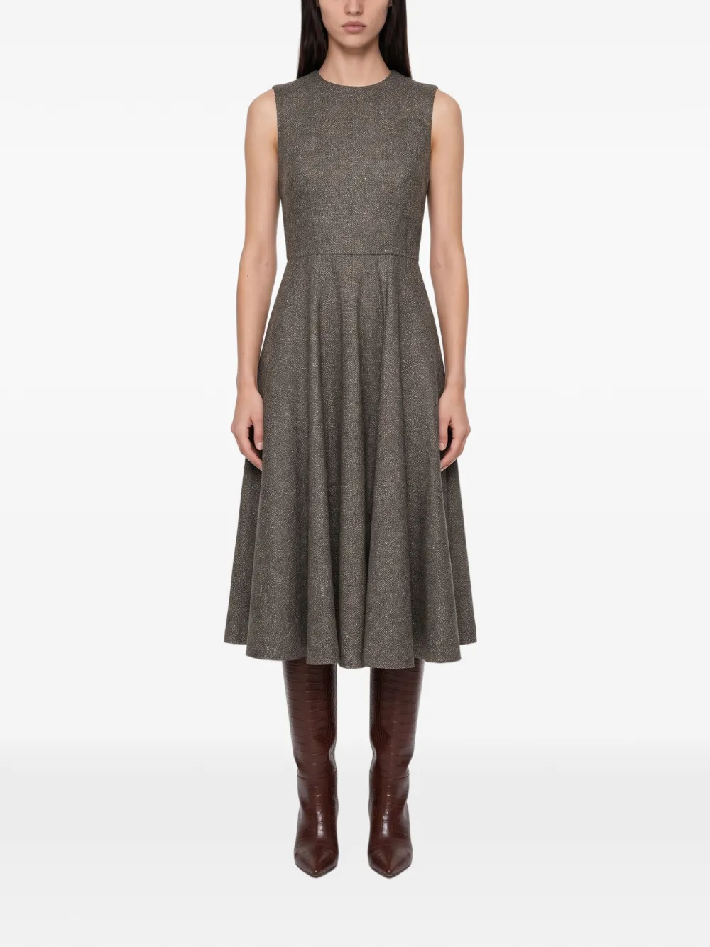 Tagliatore sleeveless flared mini dress Bruin