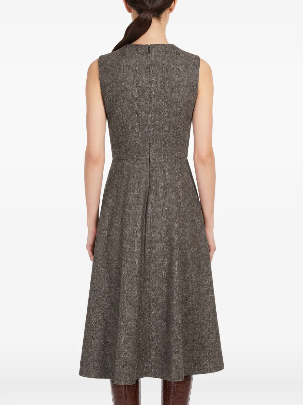 Tagliatore sleeveless flared mini dress Bruin