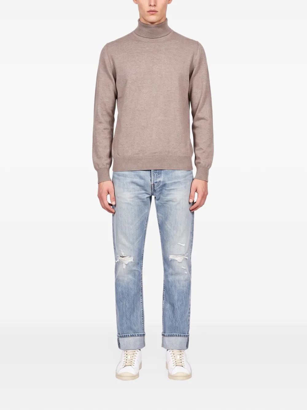 Tagliatore roll-neck sweater Beige