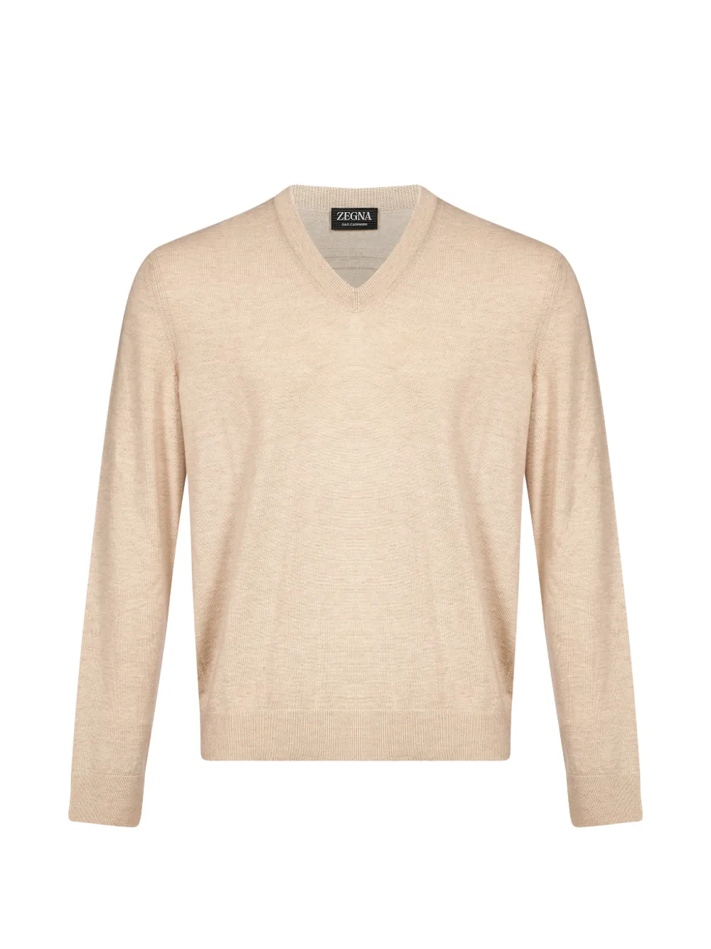 Zegna Oasi-cashmere V-neck sweater Beige