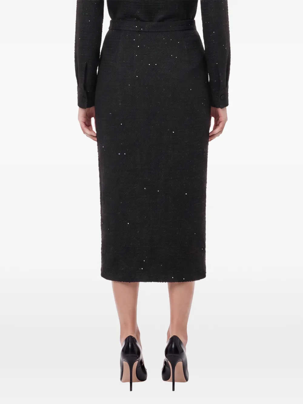 Roland Mouret Kokerrok verfraaid met pailletten Zwart