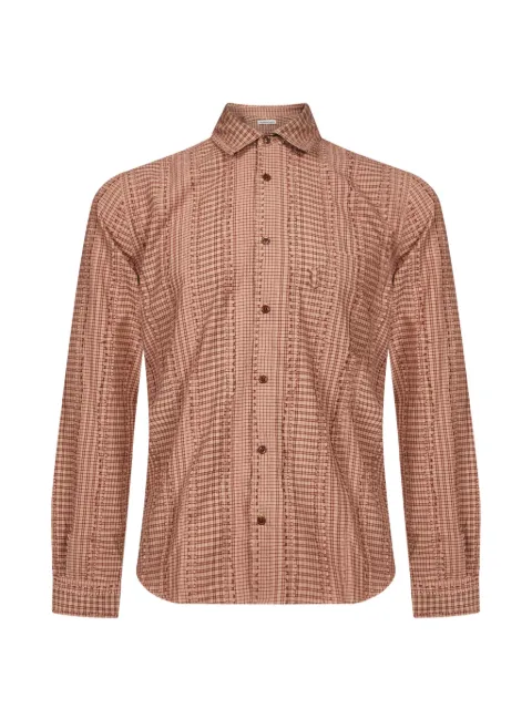 YMC check-pattern seersucker shirt