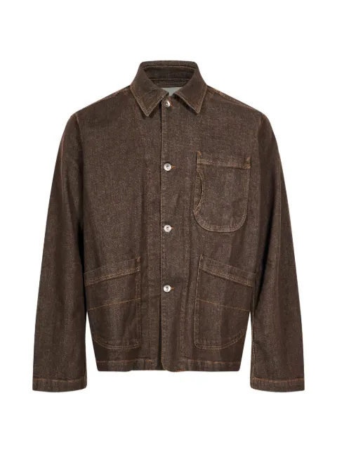 YMC Construction contrast-stitch denim jacket