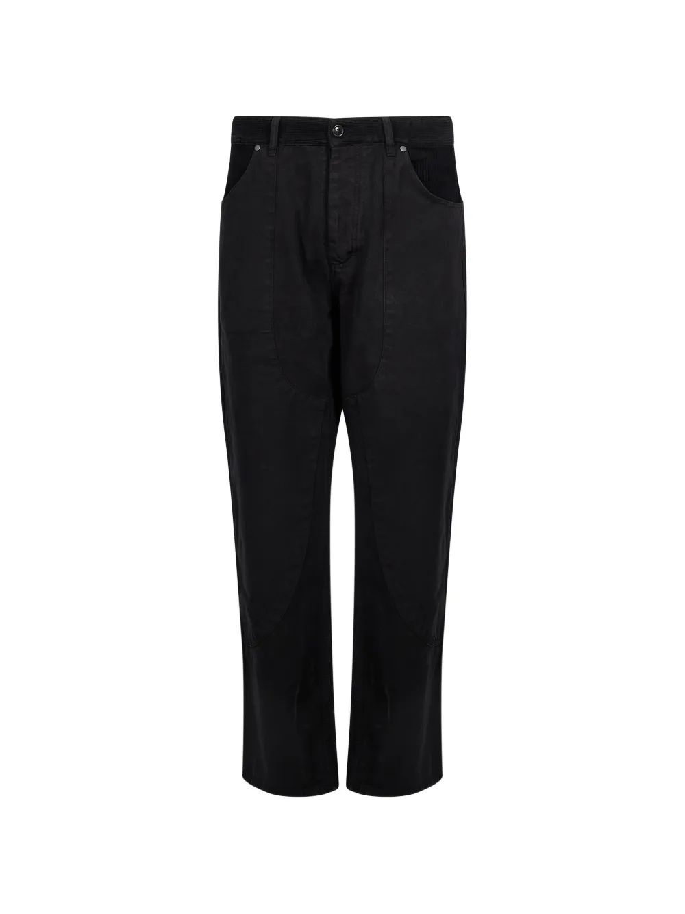 YMC Files corduroy-panelled straight-leg trousers