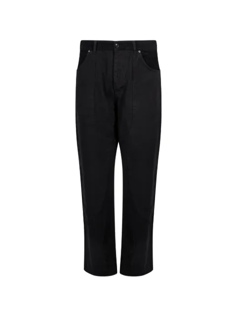 YMC Files corduroy-panelled straight-leg trousers