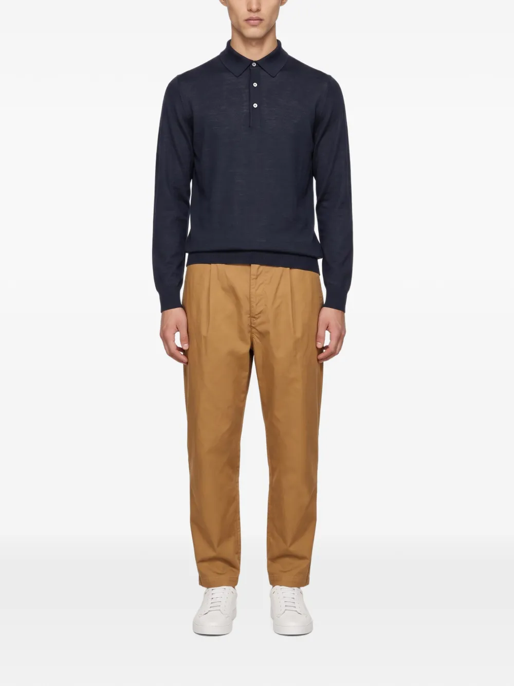 Tagliatore Palmer long-sleeve polo shirt Blauw
