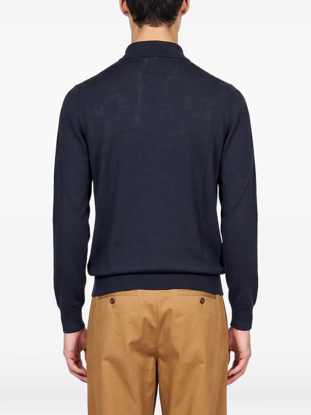 Tagliatore Palmer long-sleeve polo shirt Blauw