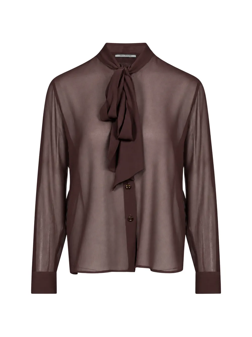 Tagliatore Eva sheer shirt - Braun