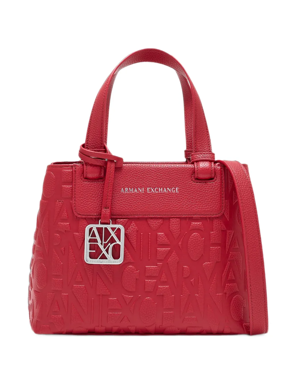 Armani Exchange logo-embossed tote bag - Rosso