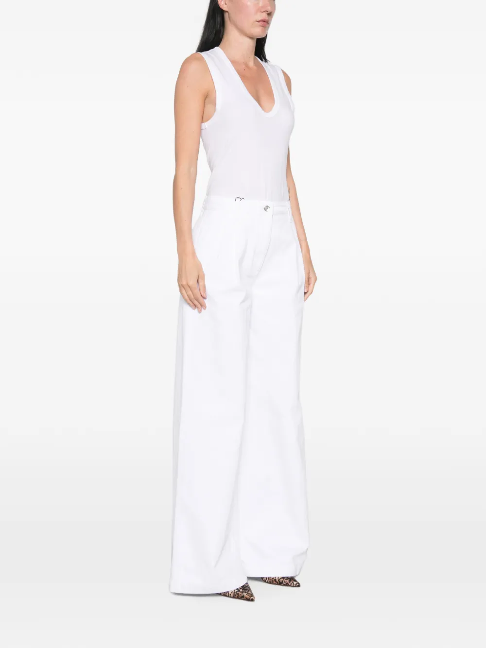 Dolce & Gabbana Jeans met wijde pijpen Wit