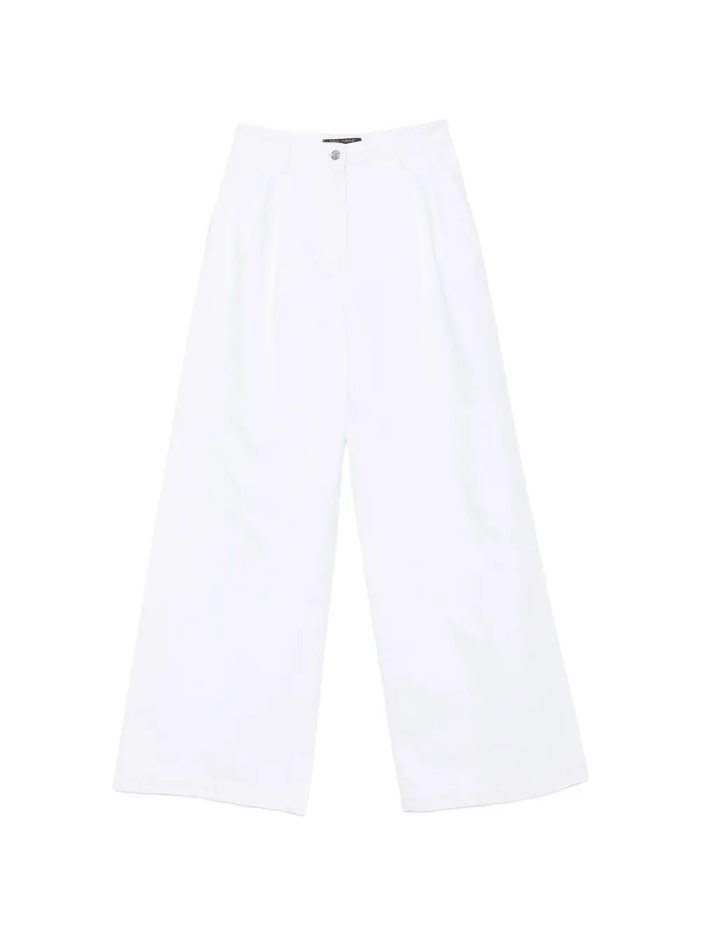 Dolce & Gabbana Jeans a gamba ampia con pieghe - Bianco