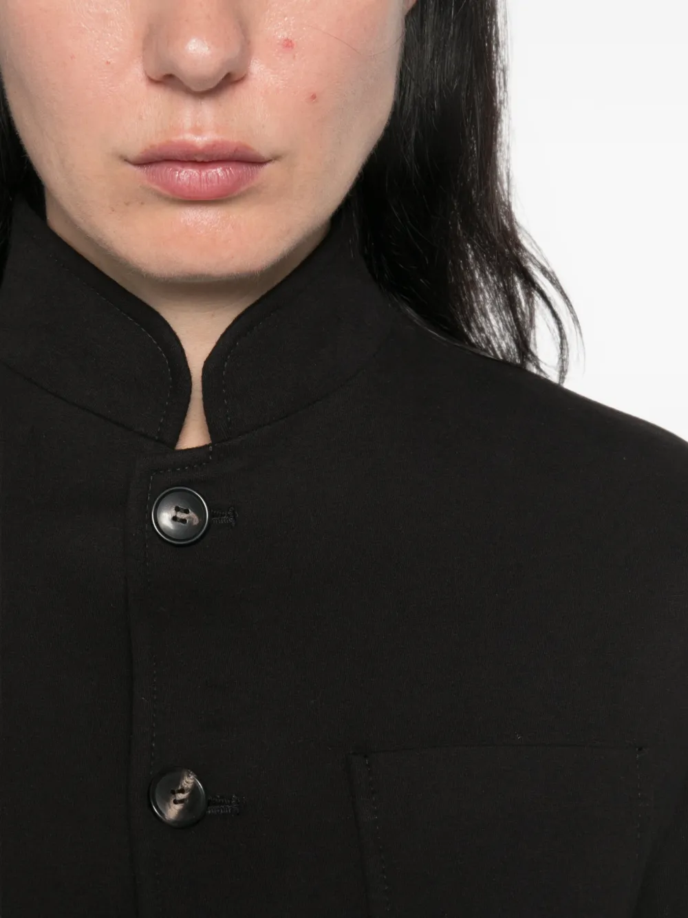 Circolo 1901 high-neck patch-pocket jacket Zwart