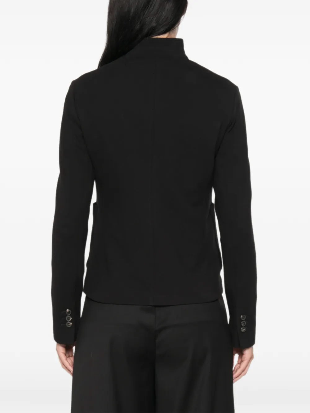 Circolo 1901 high-neck patch-pocket jacket Zwart