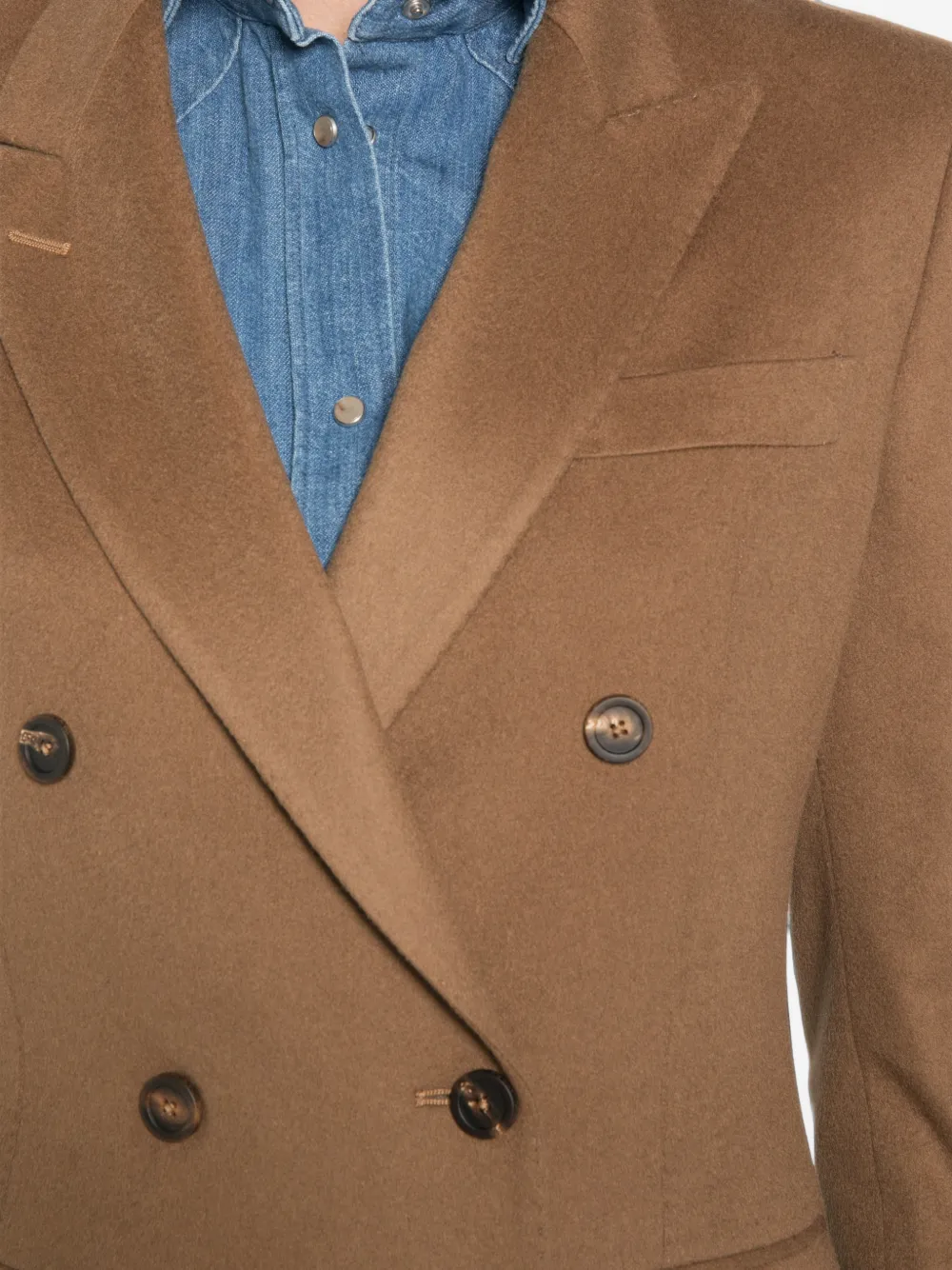 Tagliatore Blazer met dubbele rij knopen en puntige revers Bruin