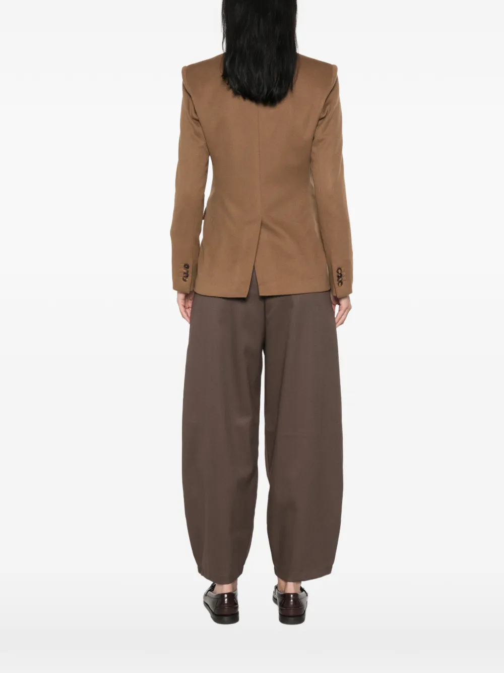 Tagliatore Blazer met dubbele rij knopen en puntige revers Bruin