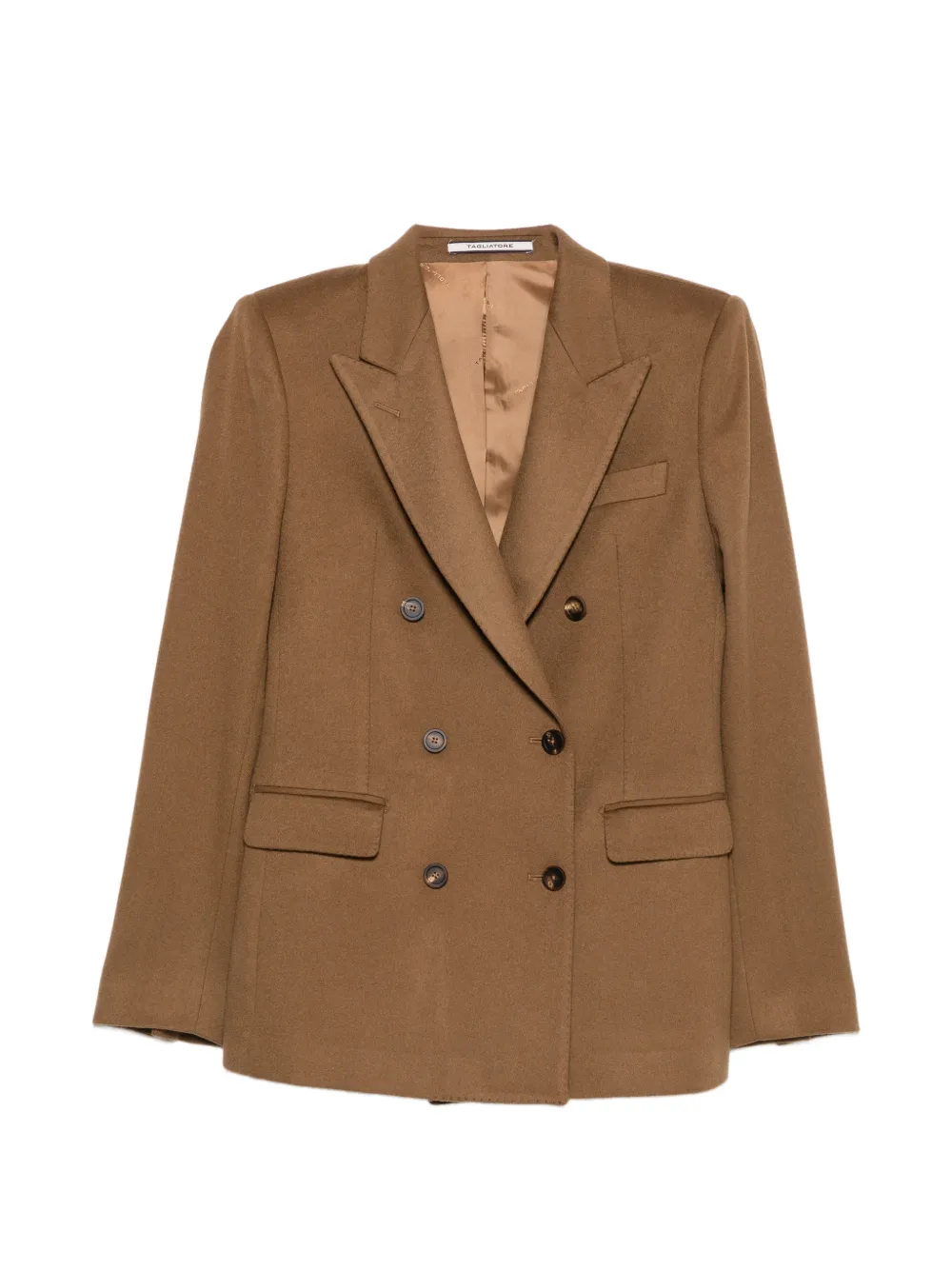 Tagliatore double-breasted peak-lapels blazer - Braun