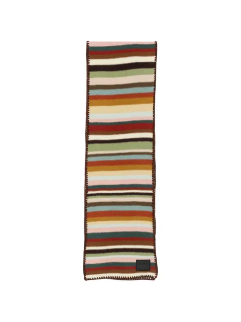 Paul Smith Signature Stripe blanket-stitch scarf
