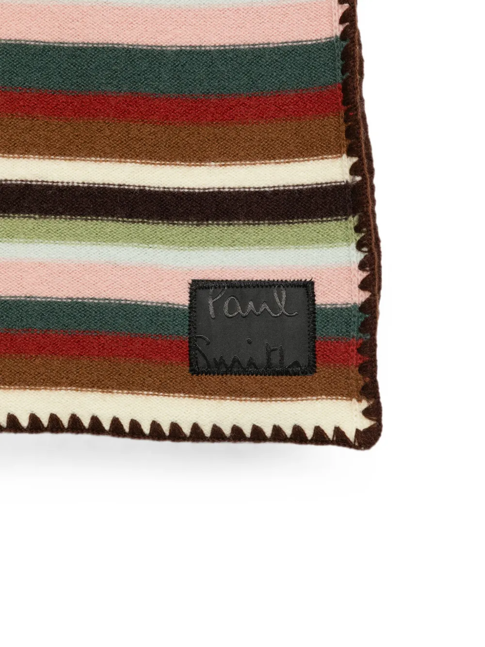 Paul Smith Signature Stripe wollen sjaal Beige