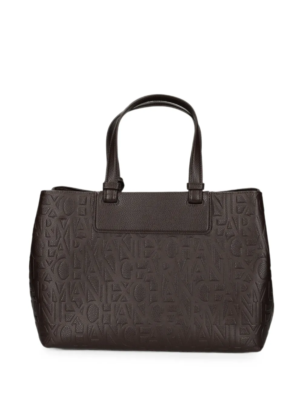 Armani Exchange Shopper met logo-reliëf Bruin