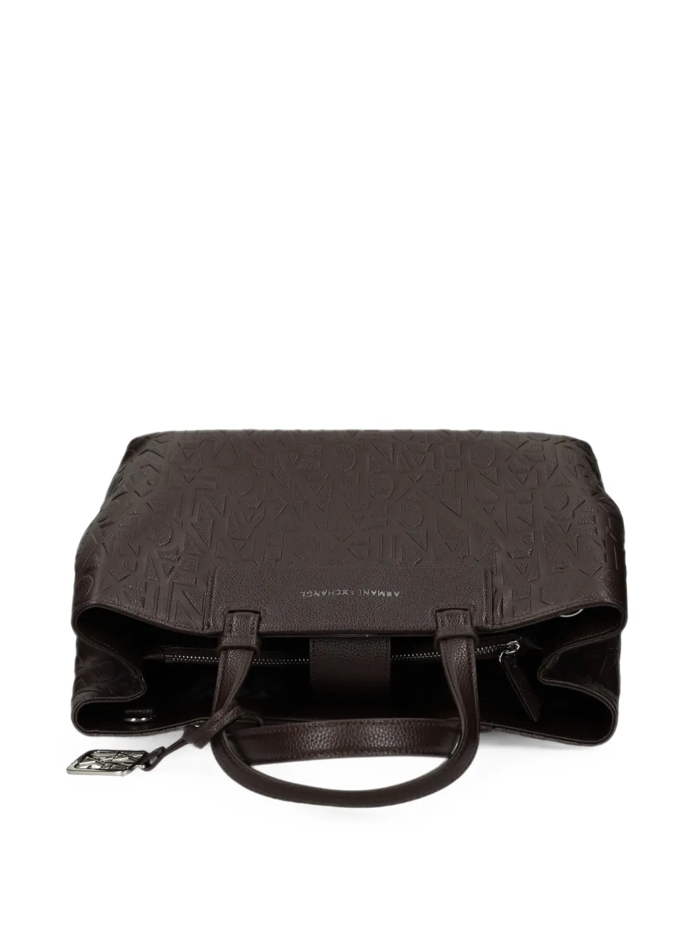 Armani Exchange Shopper met logo-reliëf Bruin
