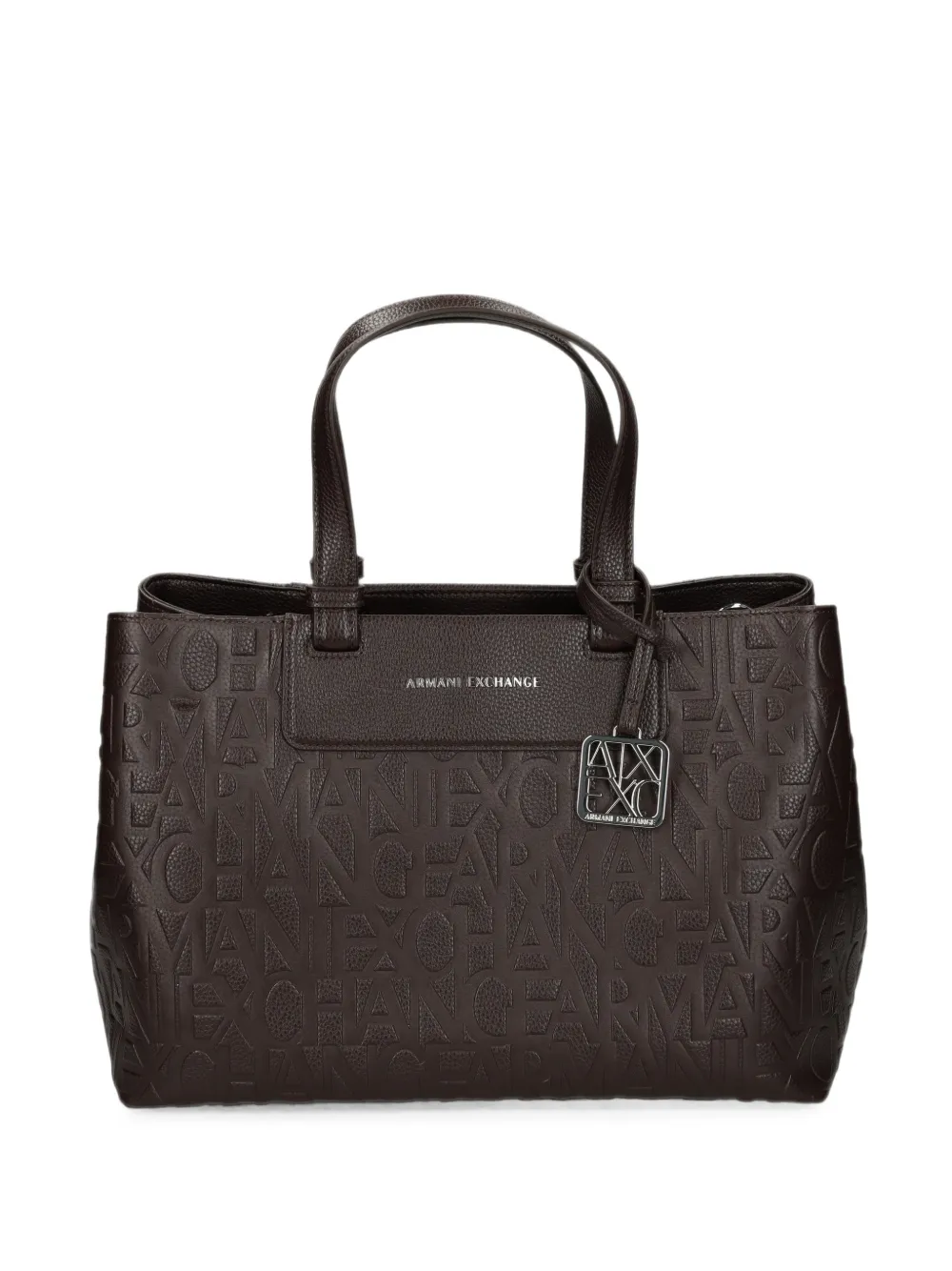 Armani Exchange logo-embossed tote bag - Marrone